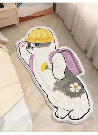 سجادة غرفة أرضية على شكل قطة كارتون