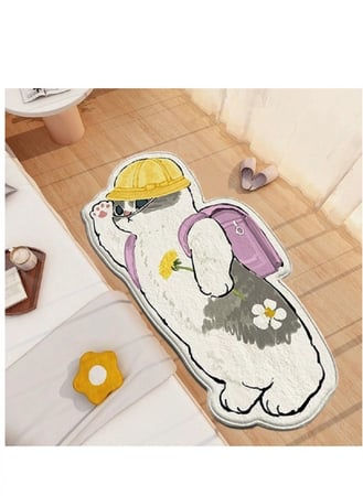 سجادة غرفة أرضية على شكل قطة كارتون