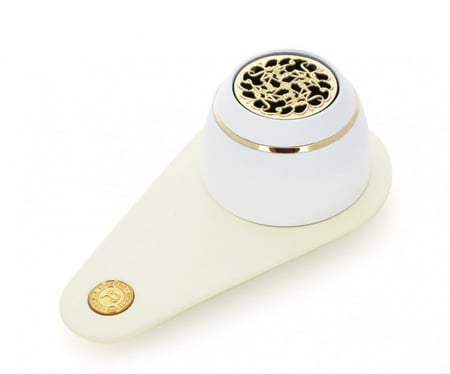 مبخرة سليكون أنيقة محمولة تعمل بالفحم مع نقوش ذهبية