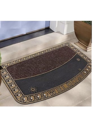 سجادة باب من المطاط الطبيعي مضادة للانزلاق ذهبي