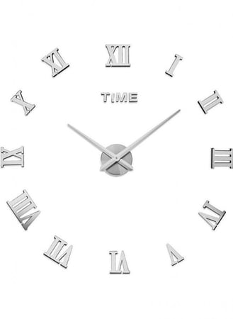 ساعة حائط مثالية لديكور المنزل والمكتب فضي