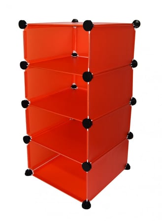 خزانة تخزين بلاستيكية 4 مكعبات