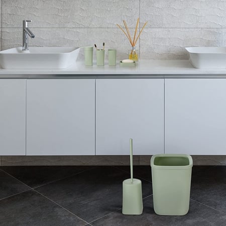 طقم اكسسوارات حمام من 6 قطع-أخضر