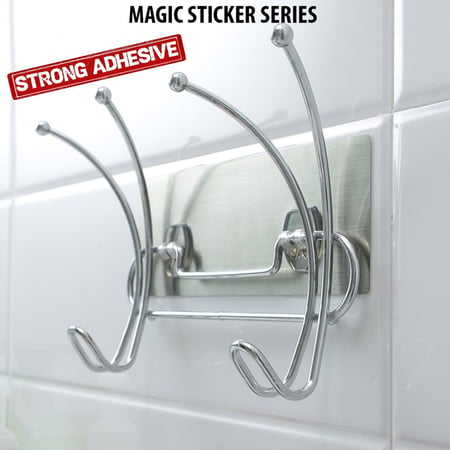 شماعة هوك خطاف استانلس مع ملصق سحري