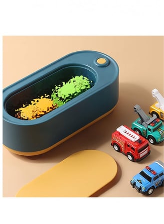 جهاز تنظيف احترافي للمجوهرات، والساعات والنظارات يعمل بالموجات فوق الصوتية أزرق