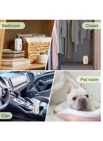 جهاز تنقية الهواء ومزيل الرائحة صغير قابل لإعادة الشحن USB في غرفة النوم والمكتب والثلاجة / أخضر