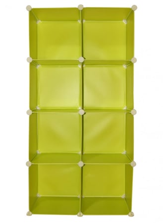 خزانة ودولاب بلاستيكي متنقل مفتوح 8 مكعبات