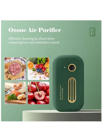 جهاز تنقية الهواء ومزيل الرائحة صغير قابل لإعادة الشحن USB في غرفة النوم والمكتب والثلاجة / أخضر