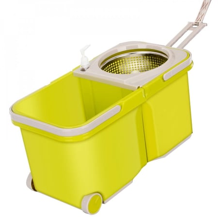 ممسحة مع دلو مقسوم لجزئين بدوران 360 درجة جودة عالية
