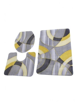 دعاسات حمام 3 قطع مانعه للانزلاق بألوان هادئة