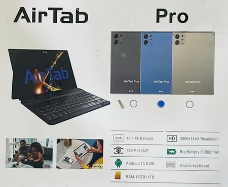 تابلت اير تاب برو  Air tab pro مع كيبورد 10 انش