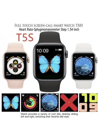 عرض 5 ساعات ذكية بلون أسود