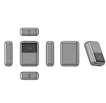 ميني شاحن متنقل صغير الحجم بسعة 10,000 ملي امبير بمنفذ PD ومنفذ USB يدعم الشحن السريع من دينكس DX409