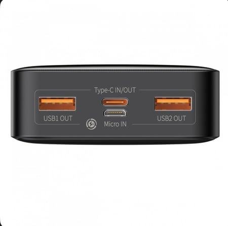 بيسوس - بطارية متنقلة بسعة 20.000 بقوة 20 واط - اسود