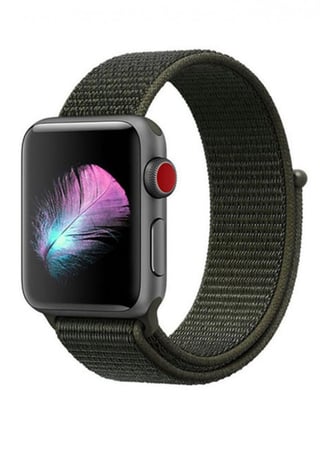 سوار قماش للساعة الذكية مقاس 44-42 زيتي