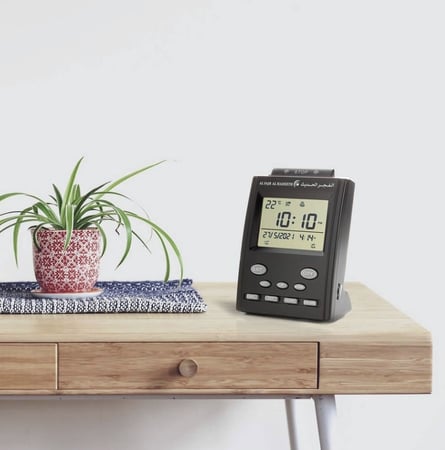 ساعة الفجر الحديث منبه موديل AL211 أسود