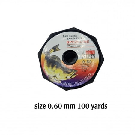 خيط وتر نايلون شفاف مقاس 0.60mm اللفه 100 يارده