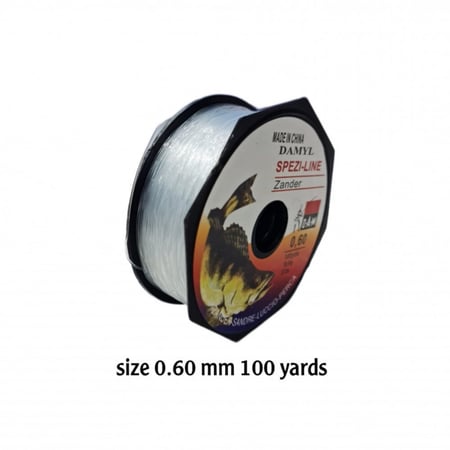 خيط وتر نايلون شفاف مقاس 0.60mm اللفه 100 يارده