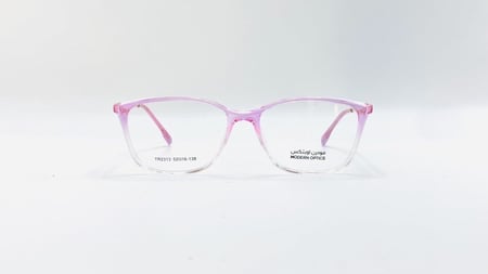 نظارة طبيه نسائية بلاستيك  بيضاوية االلون شفاف وردي رقم الموديل 2313C3