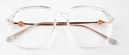 نظاره طبيه نسائية من البلاستيك  رقم الموديل 8887C2 اللون شفاف*روز قولد