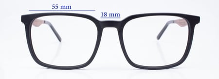 نظاره طبيه مناسبة للجنسين من البلاستيك رقم الموديل 2015C2 اللون اسود مطفي*خشبي