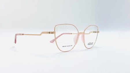 نظارة طبية نسائية معدن عين القطة (كات آي) اللون وردي رقم الموديل  2301C6