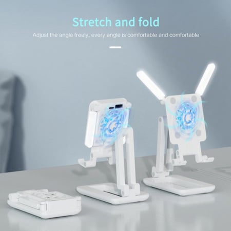 ستاند جوال مزود باضاءة ليد ومروحة للتبريد