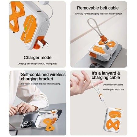 باور بانك بقوة 10000 ملي أمبير 5 في 1 من THIRTY PLUS، ضمان سنة