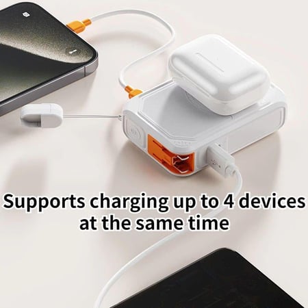 باور بانك بقوة 10000 ملي أمبير 5 في 1 من THIRTY PLUS، ضمان سنة