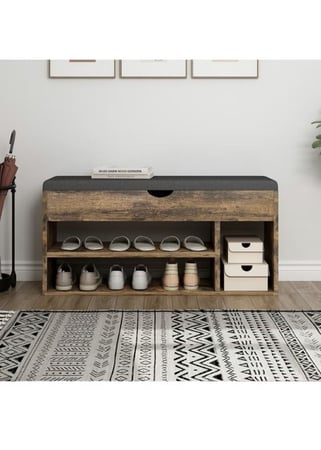 منظم احذية مع مقعد