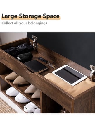 منظم احذية مع مقعد