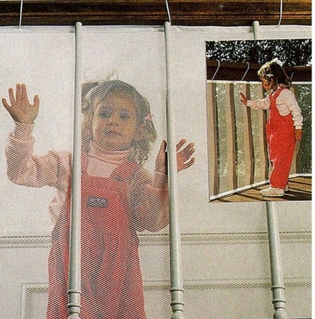 واقي أمان متين للأطفال قابل للتعديل وشبكة أمان للشرفة والسلالم 200 سم * 78 سم