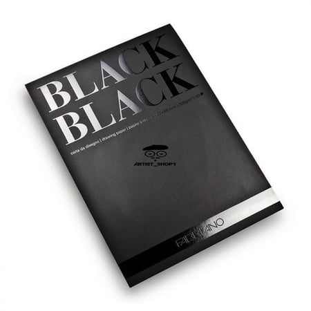 كراسة رسم فابريانو ورق أسود مقاس A4