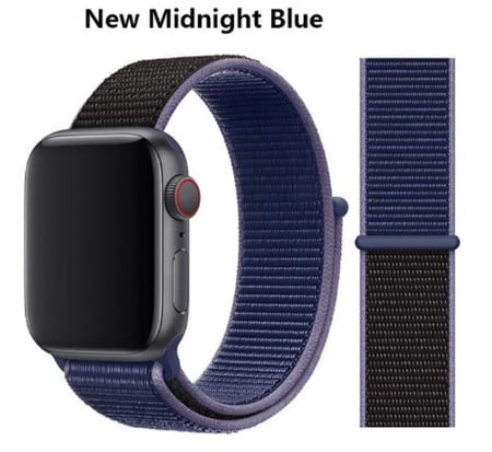 سوار كحلي قماش ساعة ابل Midnight Blue nylon strap