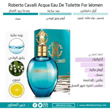 Roberto Cavalli Acqua Eau de Toilette Sample 1-2mlمتجر خبير العطور