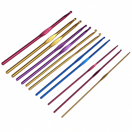 سنارات كروشيه حديد طقم مكون من ( 12قطعه )