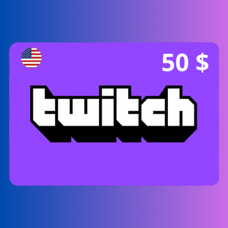 بطاقة شحن تويتش 50 دولار