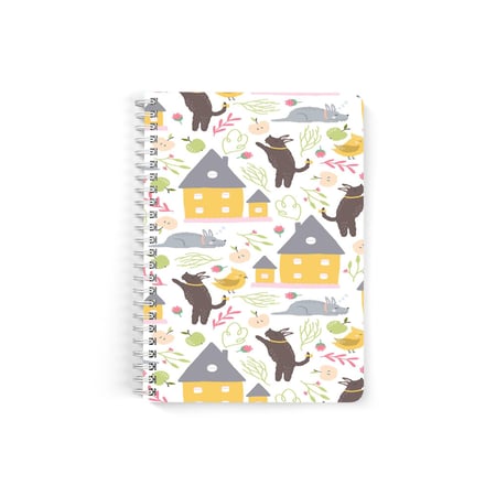 دفتر  سلك A5 ورق مسطر 60  ورقة