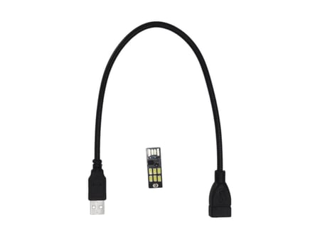 USB BTR لمبه مع وصلة ذكر انثي كريمي او ابيض