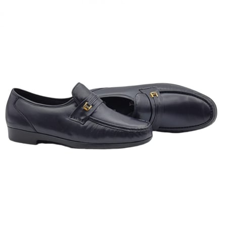 حذاء رسمي كحلي جلد طبيعي