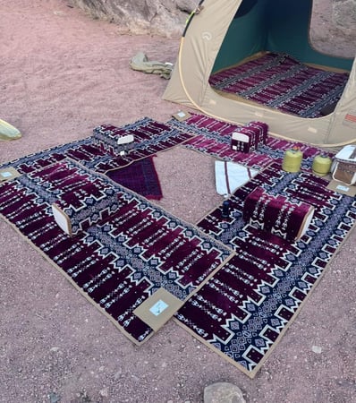 طقم مدات سفط وذفة نجدي احمر