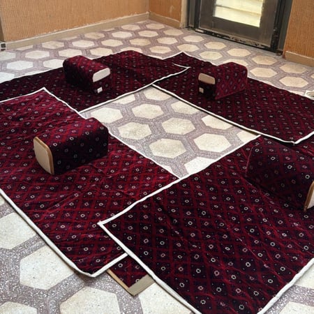 طقم مدات وذفة مطرز