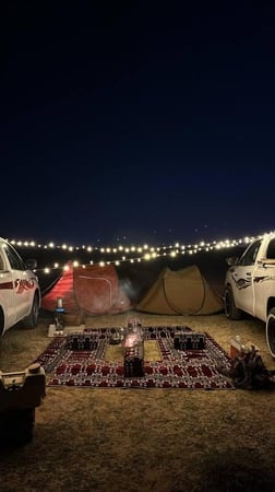 طقم مدات نقش نجدي احمر