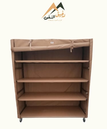 دولاب تخزين كبير كوري اربع رفوف بني