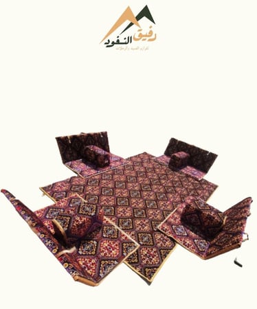 طقم الجلسة 8 اشخاص تركي نقشة زرقا