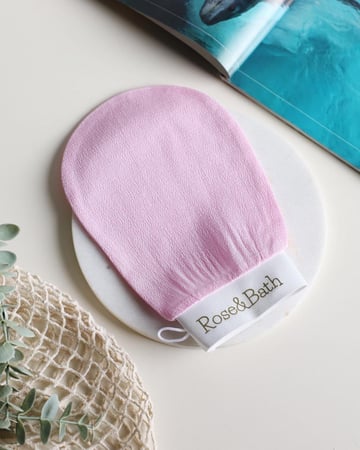 قطعتين من قفاز  تقشير  من Rose Bath