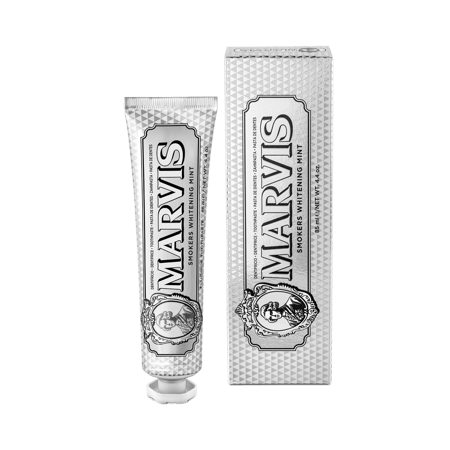 معجون مارفيس لتبييض الأسنان بنكهة النعناع للمدحنين