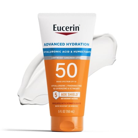Eucerin Advanced Hydration Sunscreen SPF 50 | واقي شمس مع حمض الهيالورونيك