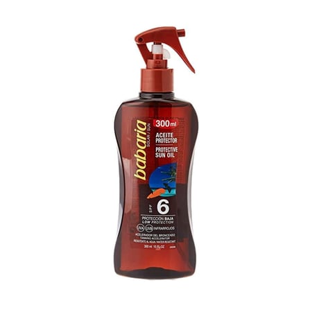 باباريا زيت الجزر الواقي من الشمس بمعامل حماية SPF6 – 300 مل – رذاذ تسمير طبيعي لبشرة ناعمة ومرطبة