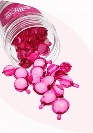 كبسولات الشعر ellips الورديه